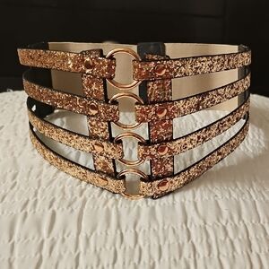 Gold Glitter Women's Belt